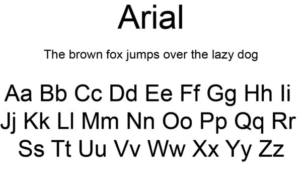 Arial lettertype