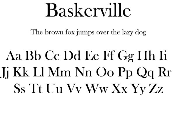Baskerville lettertype