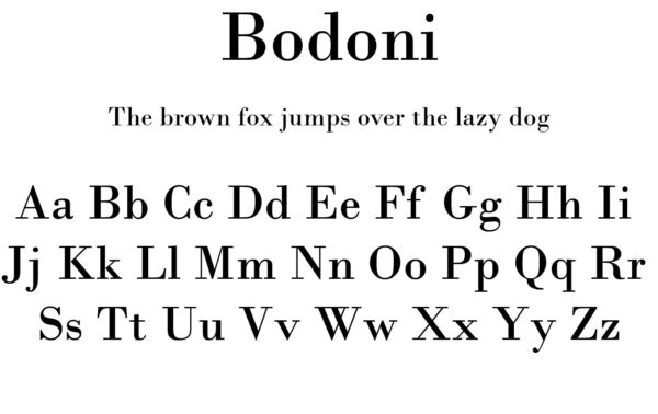 Bodoni lettertype