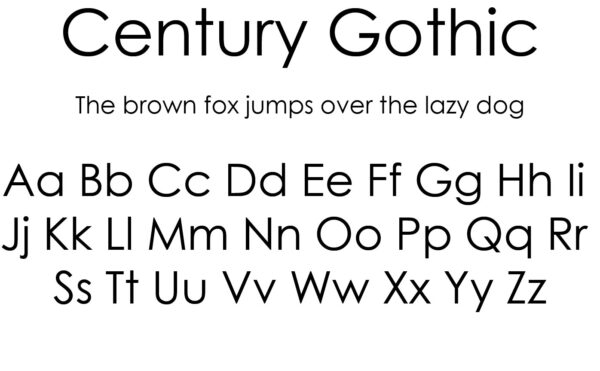 Century Gothic lettertype