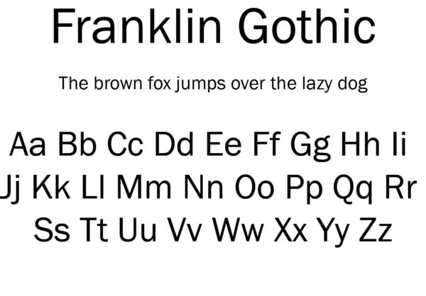 Franklin Gothic lettertype
