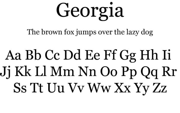 Georgia lettertype