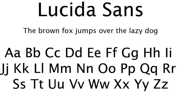 Lucida lettertype