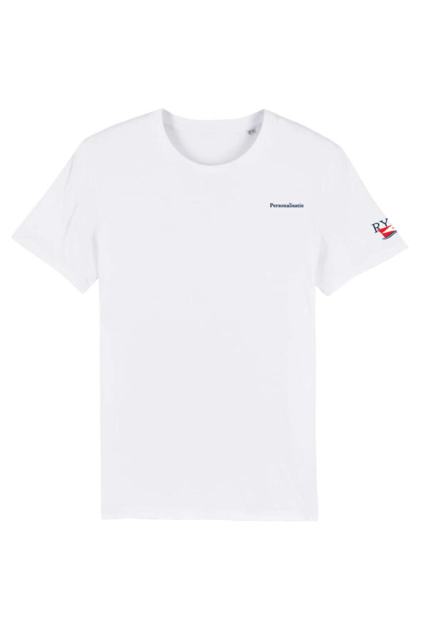 Personalisatie wit t-shirt borst